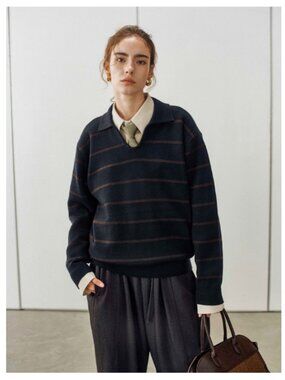 hemi blurr Kaelen Wool Blend Polo Sweater
